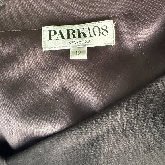 NWT Park‎ 108 Cocktail Dress Black Crepe Peplum Design Size 12 - Picture 6 of 10